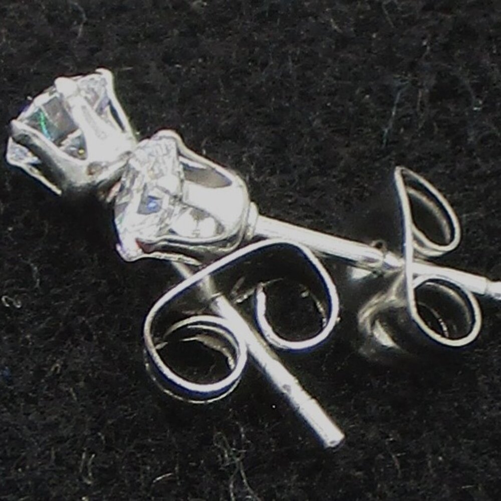 4mm Silver Stud Earrings